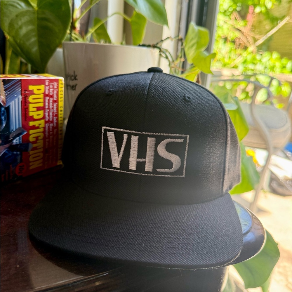 Black VHS Logo SnapBack hat